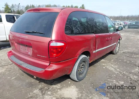 2001 Dodge Grand Caravan Sport из США, поврежденный, VIN 2B4GP44G31R185996